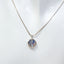 Artisan 925 Sterling Silver & Iridescent Roman Glass Pendant Necklace - 16"