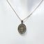 18" 925 Sterling Silver & Roman Glass Filigree Cross Pendant Necklace