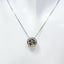 18" 925 Sterling Silver Round Floating CZ Quiver Pendant Necklace