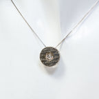 18" 925 Sterling Silver "Love" Engraved Floating CZ Quiver Pendant Necklace