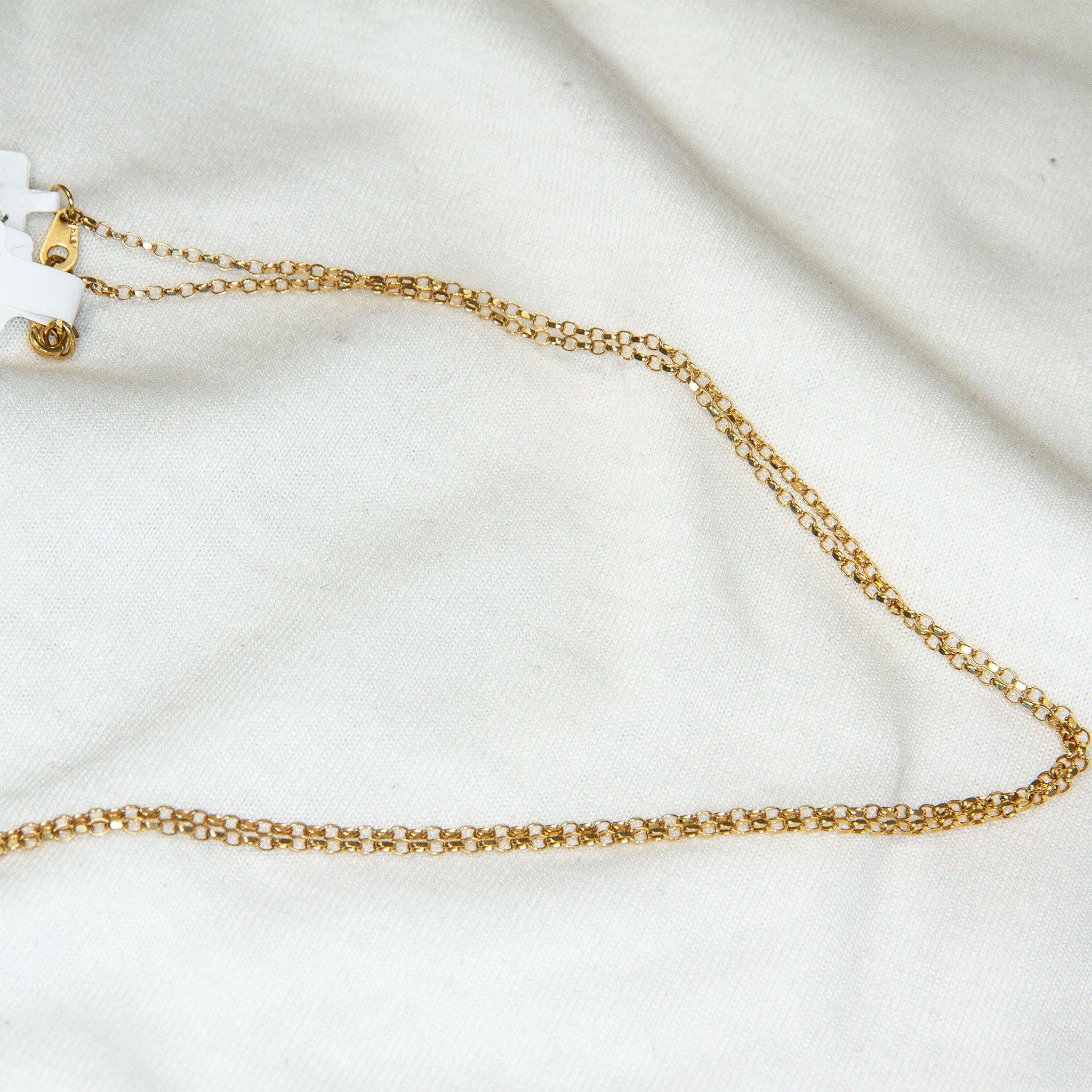 Elegant 20" 9K Yellow Gold Fancy Rolo Chain Necklace - 2.84g Secondary image