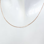 Delicate 17" 10K Rose Gold Fine Curb Chain Necklace - 0.76g