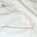 Delicate 17" 10K Rose Gold Fine Curb Chain Necklace - 0.76g