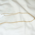 Delicate 18" 10K Yellow Gold Machine Rope Chain Necklace - 0.67g