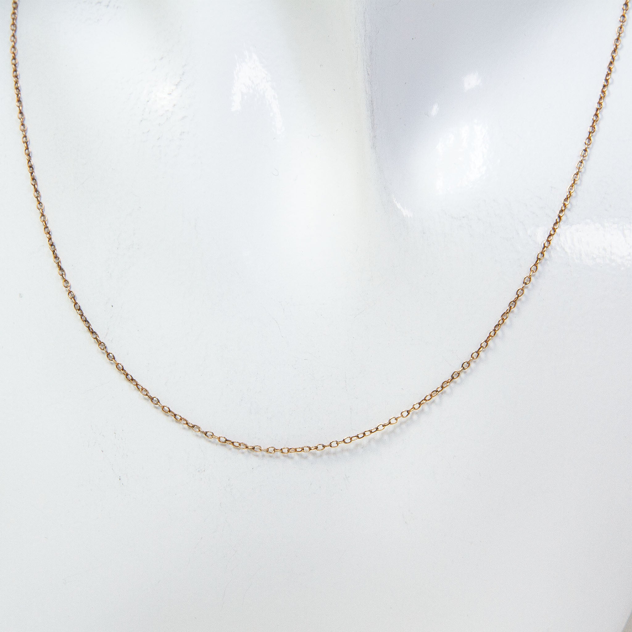 10K Yellow Gold Cable Chain Necklace, 17", 1.07g Main image