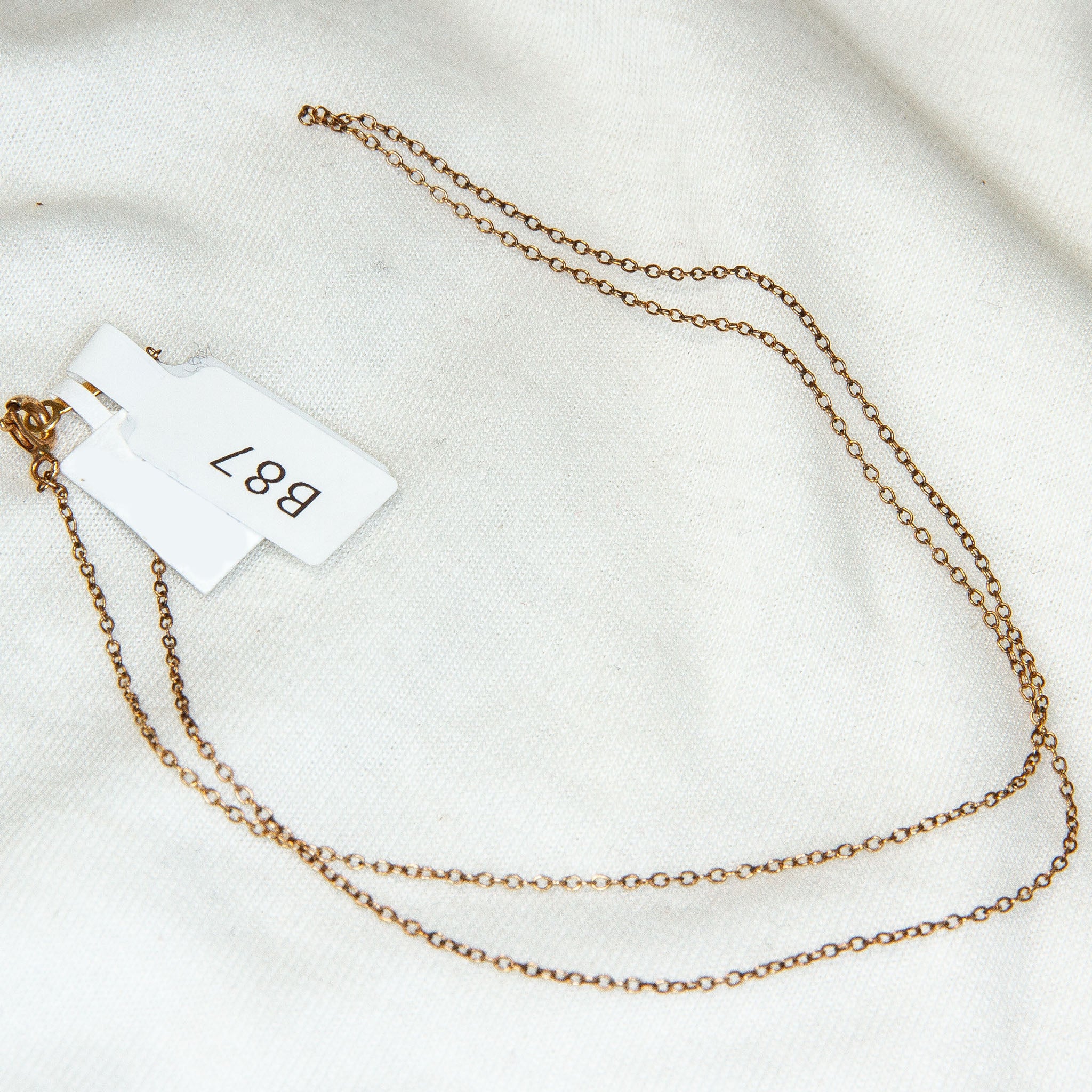 10K Yellow Gold Cable Chain Necklace, 17", 1.07g Secondary image