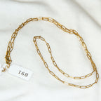 Modern 20" 10K Yellow Gold Open Link Paperclip Chain Necklace - 3.07g