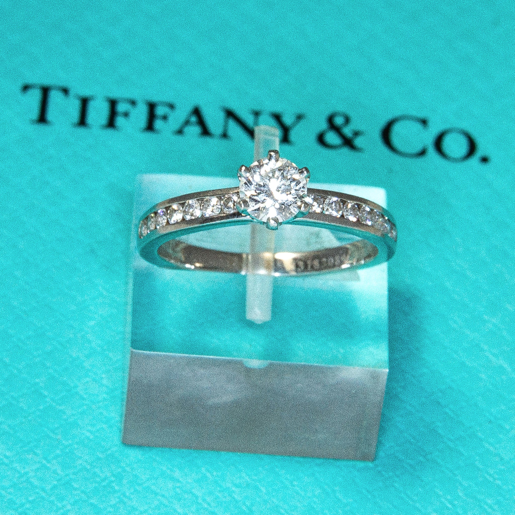 Tiffany & Co. Platinum 0.48ct G/VVS1 Diamond Engagement Ring - Size 6