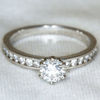 Tiffany & Co. Platinum 0.48ct G/VVS1 Diamond Engagement Ring - Size 6