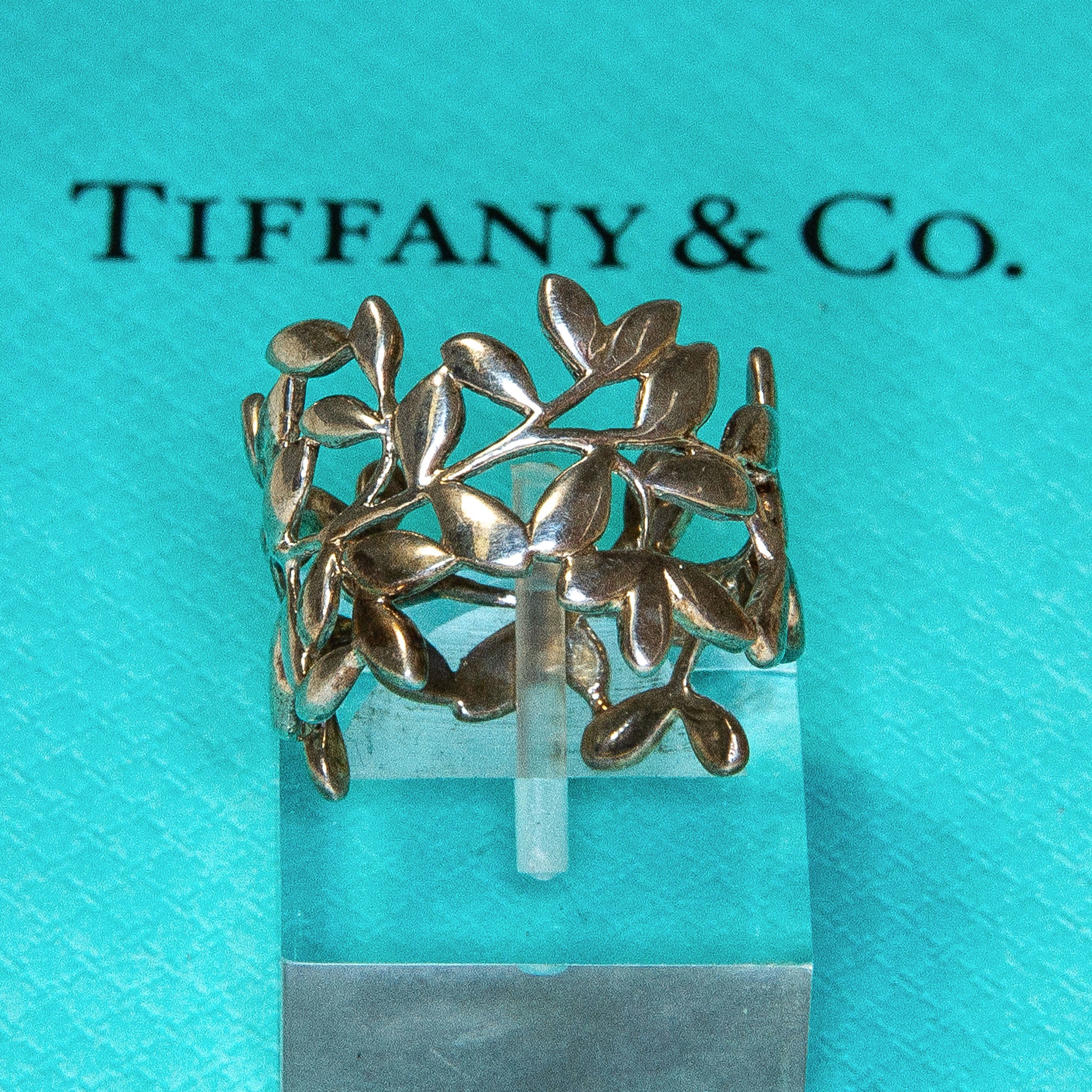 Tiffany & Co. Sterling Silver Leafy Vine Openwork Band Ring - Size 7