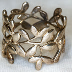 Tiffany & Co. Sterling Silver Leafy Vine Openwork Band Ring - Size 7