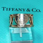 Tiffany & Co. Sterling Silver "Return to Love" Heart Band Ring - Size 7.5