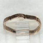 925 Sterling Silver Textured Stacking Ring - Notched Wave Band, Size 5