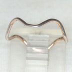 C26925 Sterling Silver Wavy Stacking Ring - Minimalist Undulating Band, Size 4.5