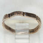 Textured 925 Sterling Silver Wavy Stacking Ring - Notched Band, Size 5
