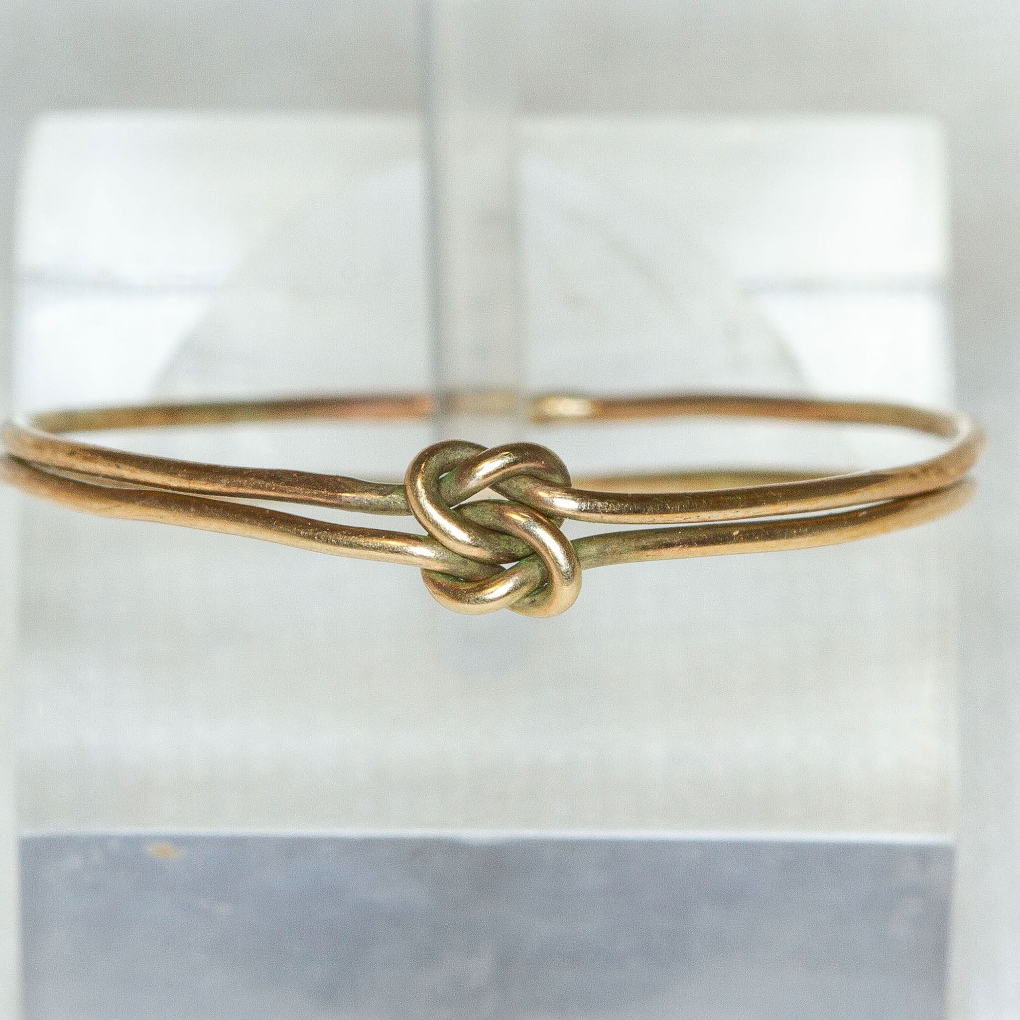 10K Yellow Gold Lover's Knot Ring - Double Shank, Size 8.75 Secondary image
