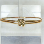 10K Yellow Gold Lover's Knot Ring - Double Shank, Size 8.75