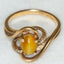 10K Yellow Gold Tiger's Eye Swirl Ring - 5x8mm Cabochon, Size 6