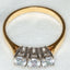 10K Yellow Gold Three-Stone Cubic Zirconia Ring - Size 7.5