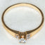 10K Yellow Gold Aquamarine & Diamond Accent Ring - Size 6.5
