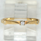 10K Yellow Gold Diamond Solitaire Ring - 0.03ct, Size 6.75