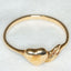 10K Yellow Gold Heart Ring - Asymmetrical Minimalist Design, Size 9