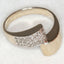 10K Yellow Gold Pave Diamond Asymmetrical Bypass Ring - Size 5.5