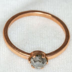 10K Rose Gold 0.50ct Salt & Pepper Diamond Solitaire Ring - Size 7
