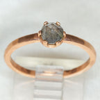 10K Rose Gold 0.50ct Salt & Pepper Diamond Solitaire Ring - Size 7