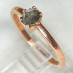 10K Rose Gold 0.50ct Salt & Pepper Diamond Solitaire Ring - Size 7