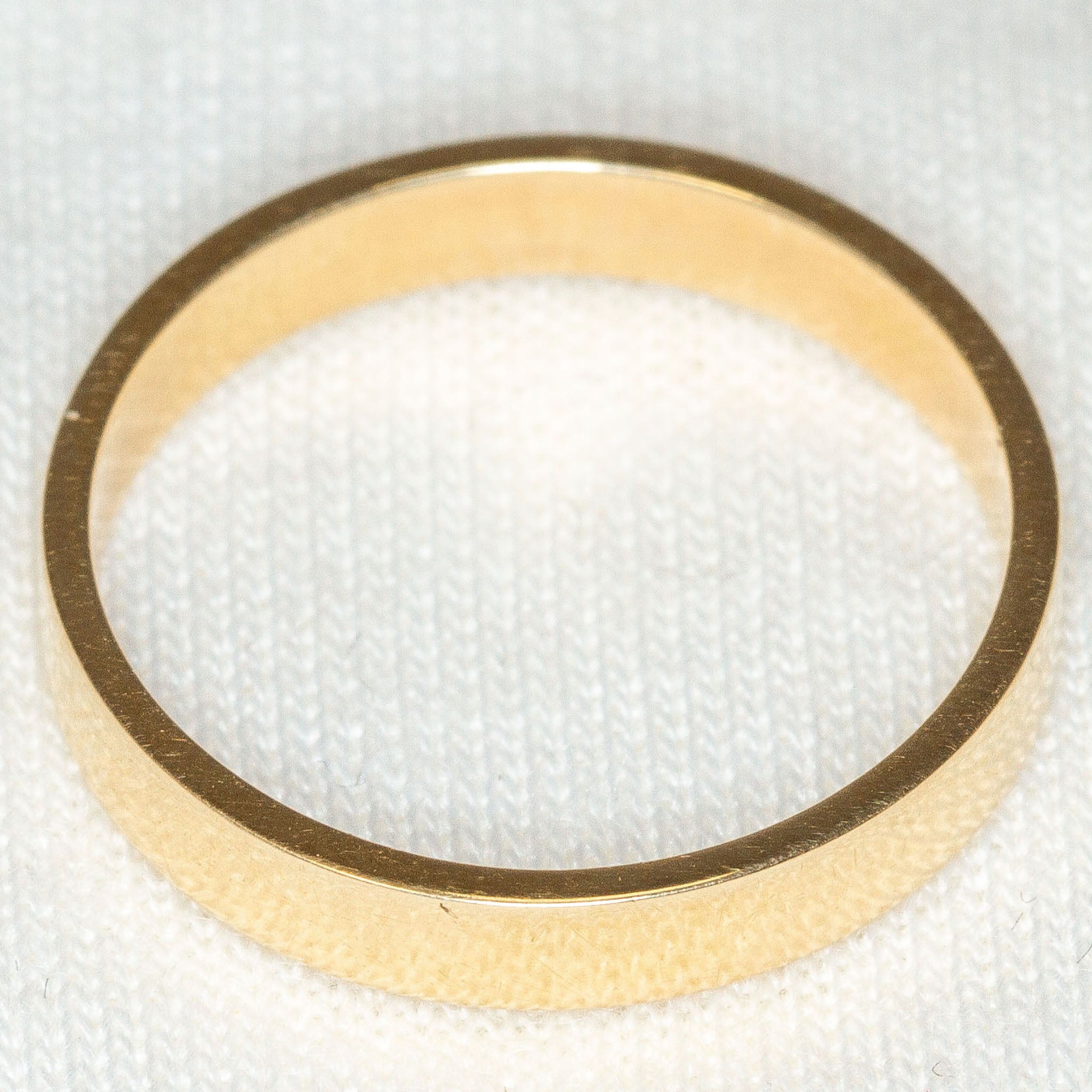 Classic 14K Yellow Gold 3mm Flat Band - Size 4.75 Main image