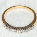 14K Yellow Gold 9-Stone Diamond Band - 0.22ctw, Size 5