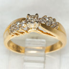 14K Yellow Gold Diamond Accent Engagement Ring - 0.24ctw, Size 5.5