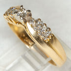 14K Yellow Gold Diamond Accent Engagement Ring - 0.24ctw, Size 5.5