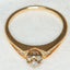 14K Yellow Gold Floral Illusion Diamond Ring - Size 7.5