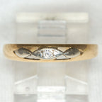 Vintage 14K Two-Tone Gold Diamond Accent Ring - Size 7.5