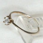 14k White Gold Solitaire Diamond Ring, 0.25ct - Size 5.5