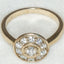 14k Yellow Gold Cluster Diamond Ring, 0.50ctw - Size 6