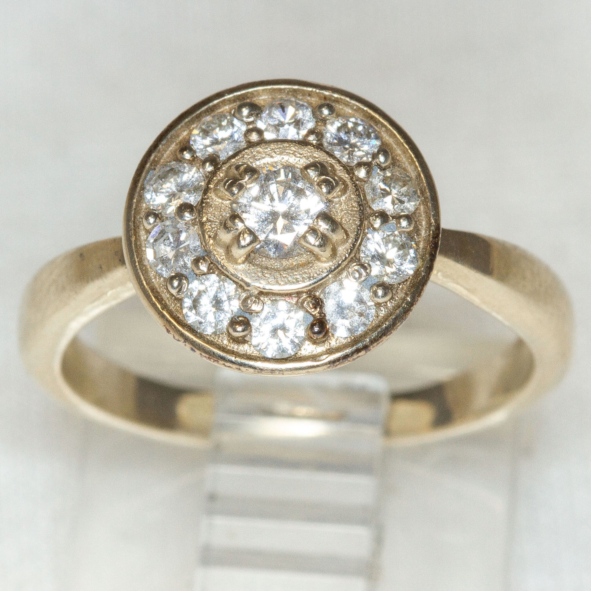 14k Yellow Gold Cluster Diamond Ring, 0.50ctw - Size 6 Secondary image