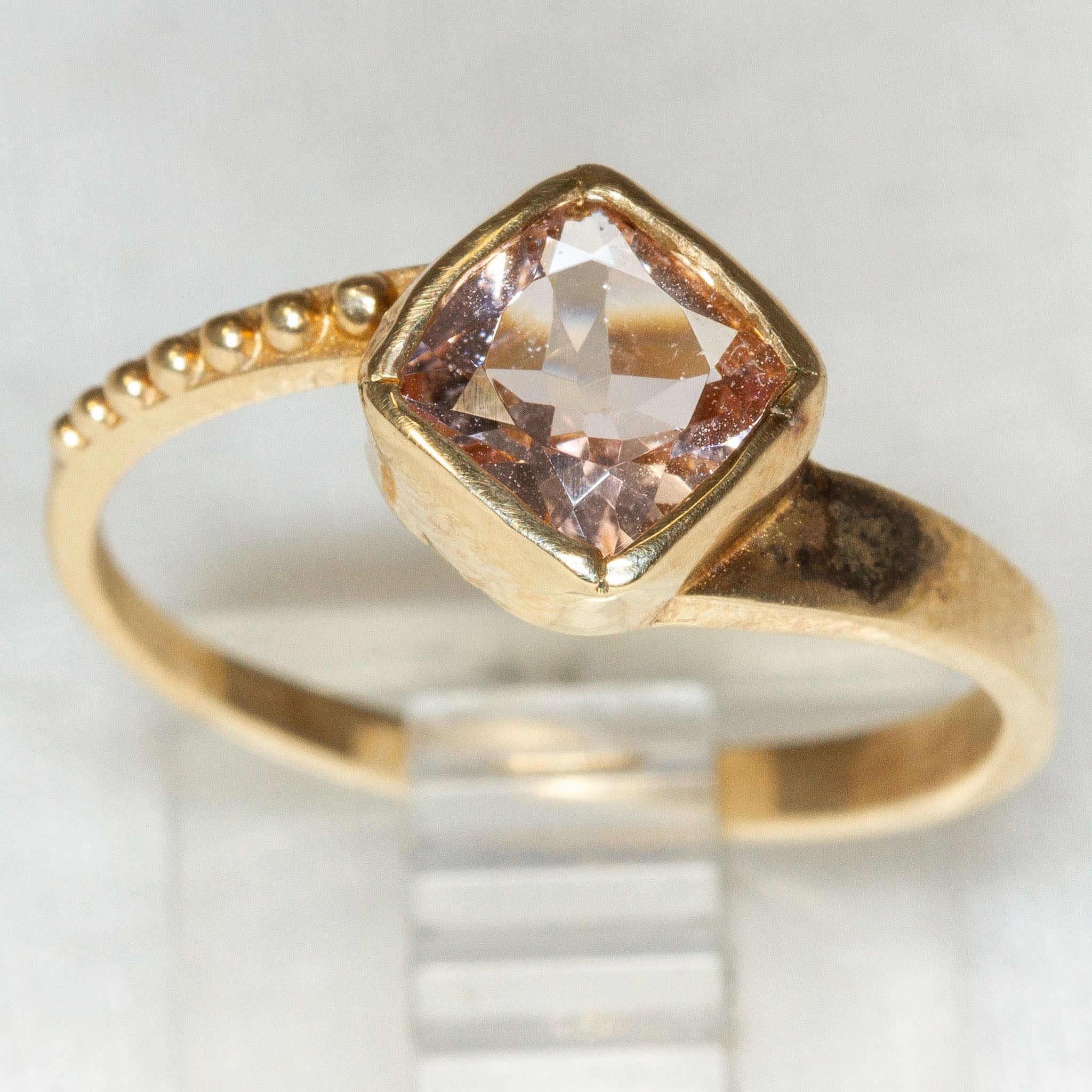 10k Yellow Gold Morganite Ring, 0.80ct - Size 7.5 Secondary image