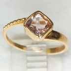10k Yellow Gold Morganite Ring, 0.80ct - Size 7.5