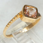10k Yellow Gold Morganite Ring, 0.80ct - Size 7.5