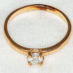 10k Rose Gold Diamond Solitaire Ring - .25ct, Size 7