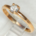 10k Rose Gold Diamond Solitaire Ring - .25ct, Size 7