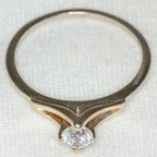 14k White Gold Solitaire Ring, .25tcw - Size 7 1/2