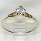 14k White Gold Solitaire Ring, .25tcw - Size 7 1/2