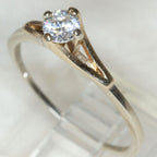 14k White Gold Solitaire Ring, .25tcw - Size 7 1/2