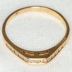 14k Yellow Gold Diamond Channel-Set Band - .39ctw, Size 8