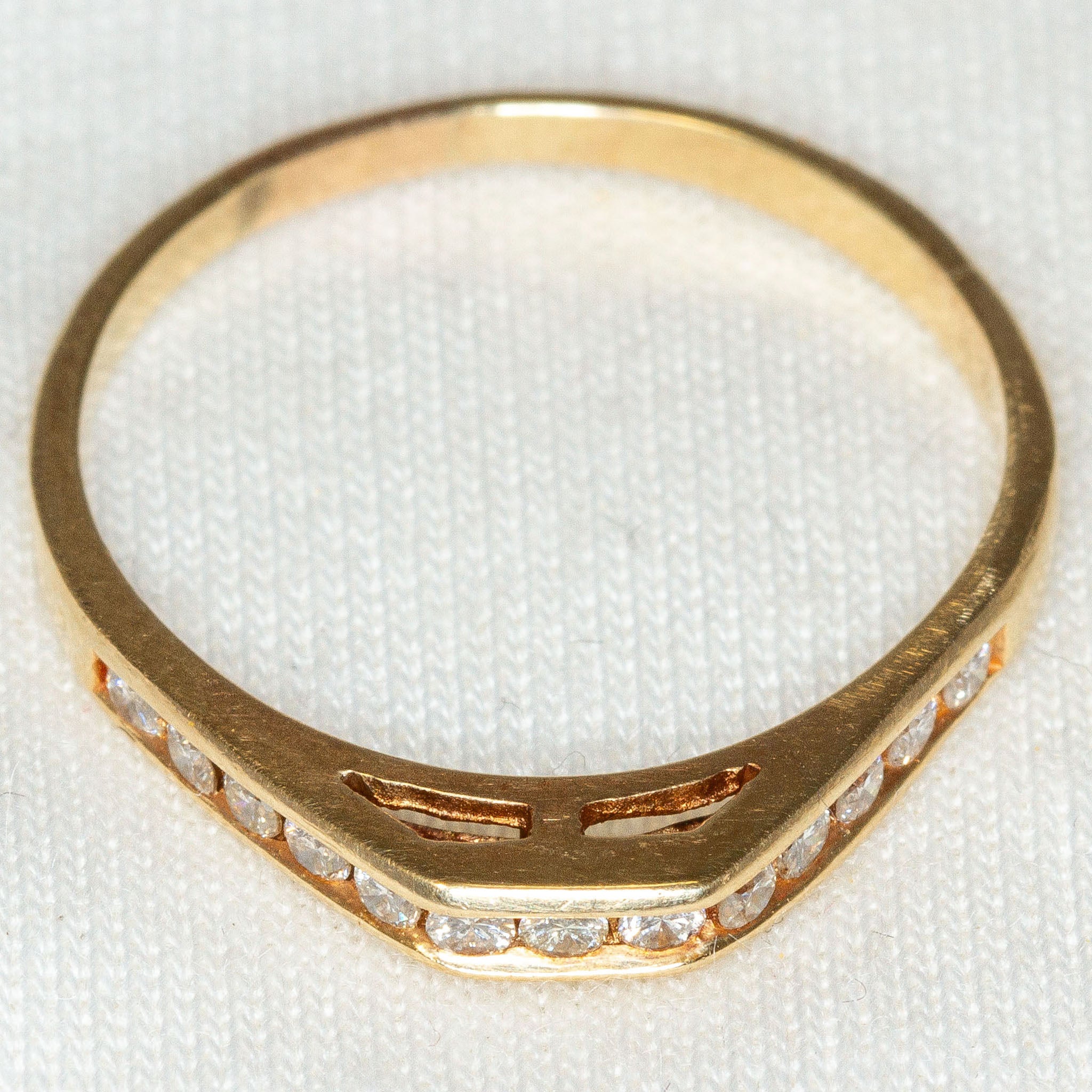 14k Yellow Gold Diamond Channel-Set Band - .39ctw, Size 8
