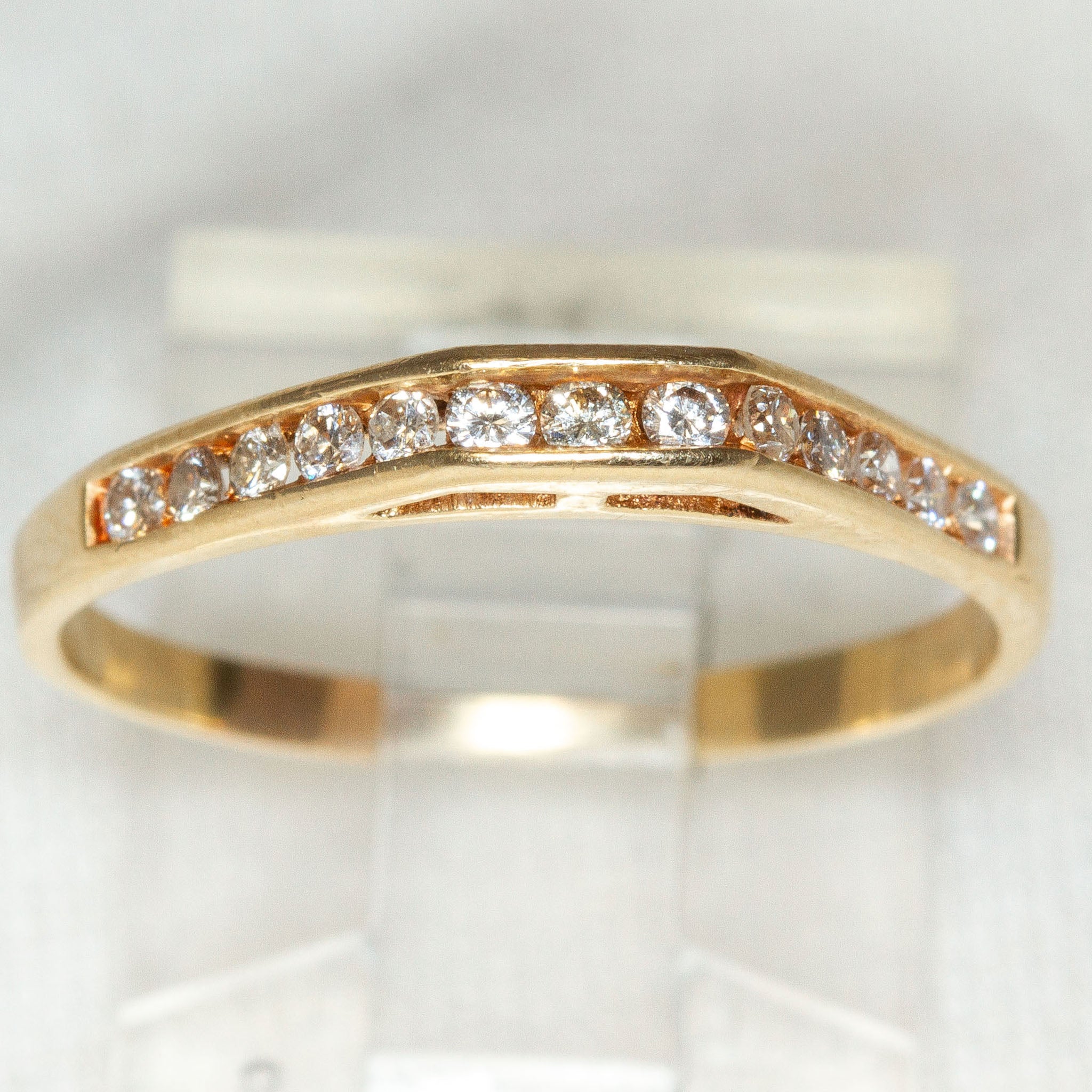 14k Yellow Gold Diamond Channel-Set Band - .39ctw, Size 8